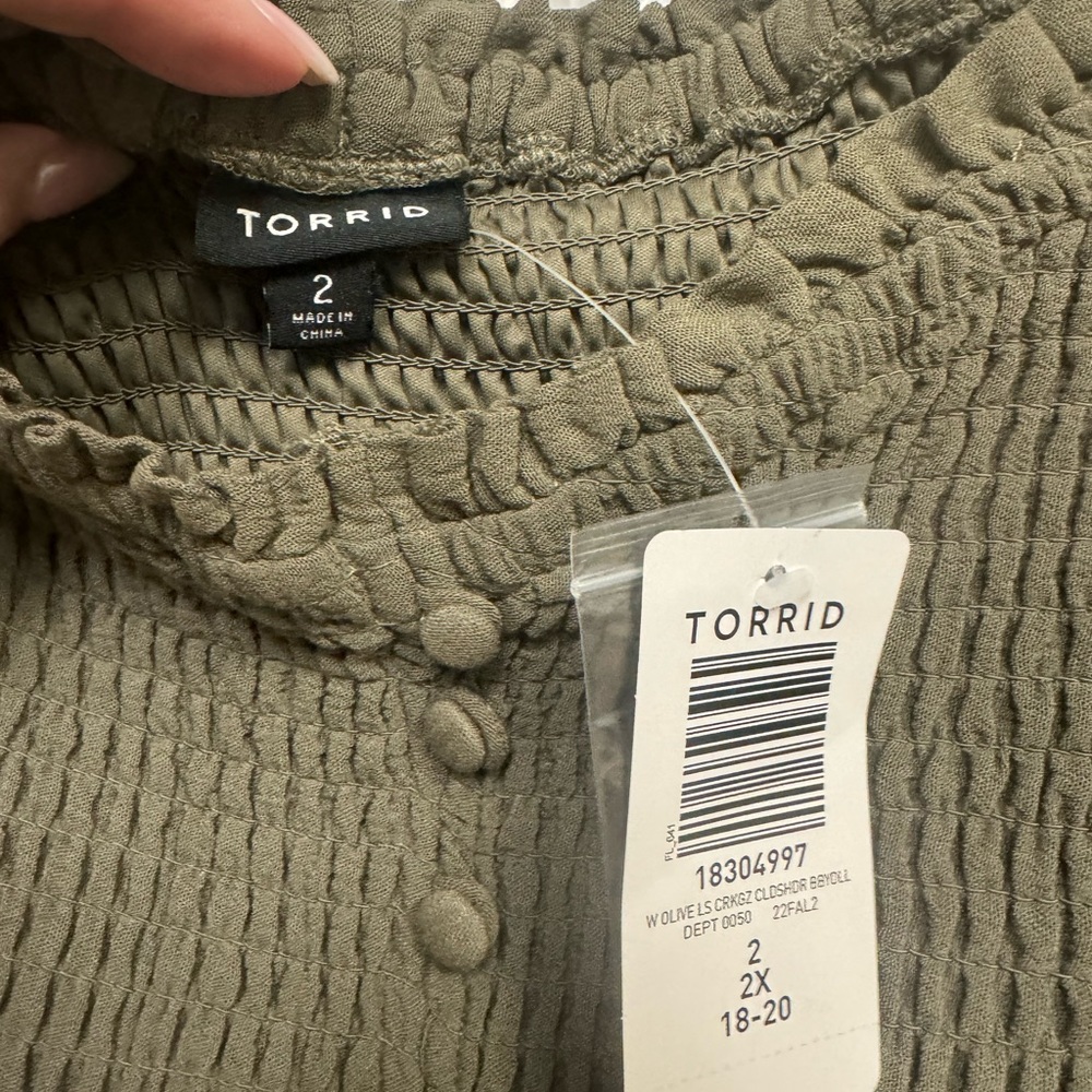 Cold shoulder top by Torrid